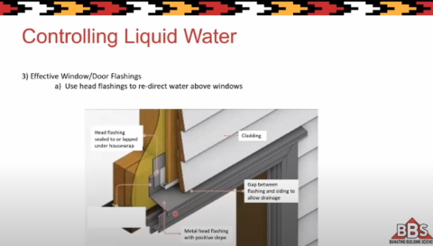 Controlling Water Vapour at the Flashings